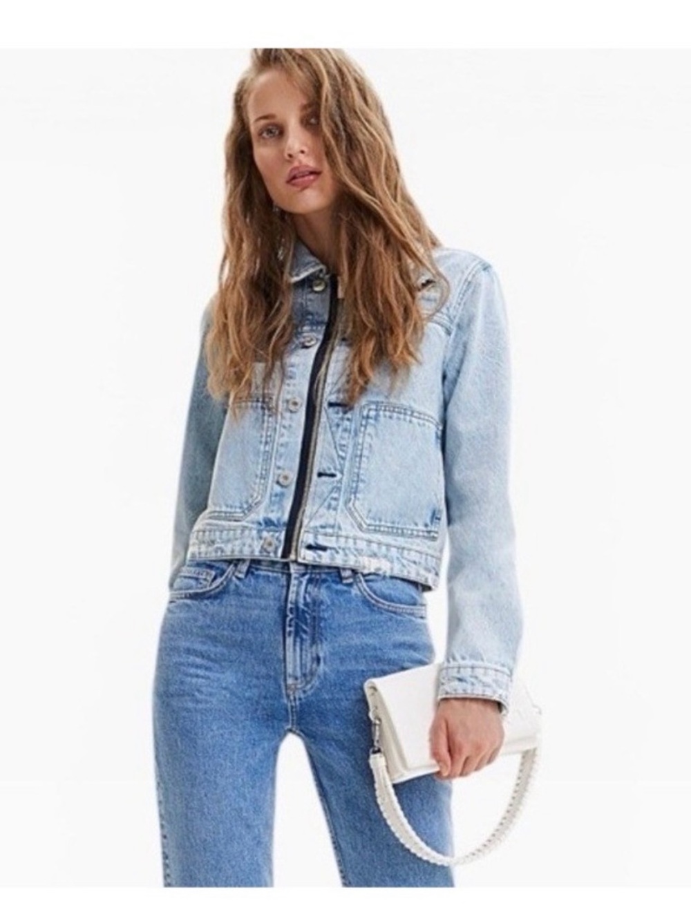 Desigual Light Blue Denim Jacket - Pale Blue
